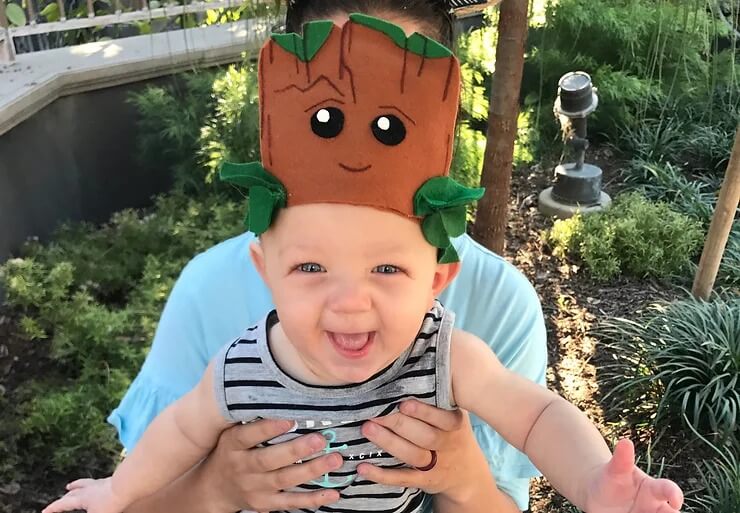 DIY Baby Groot Headband Mask Costume For Toddlers