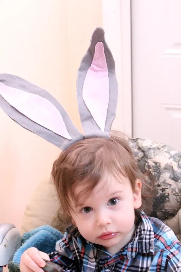 DIY Bendy Bunny Easter Headband Craft For Toddlers Easter Costume DIY Ideas for Kids