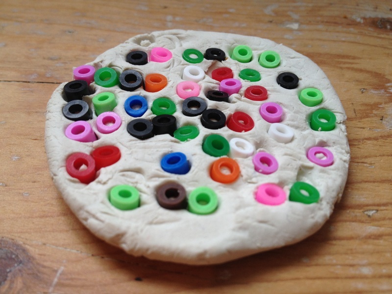 DIY Clay Mosaic Coaster Craft Using Beads