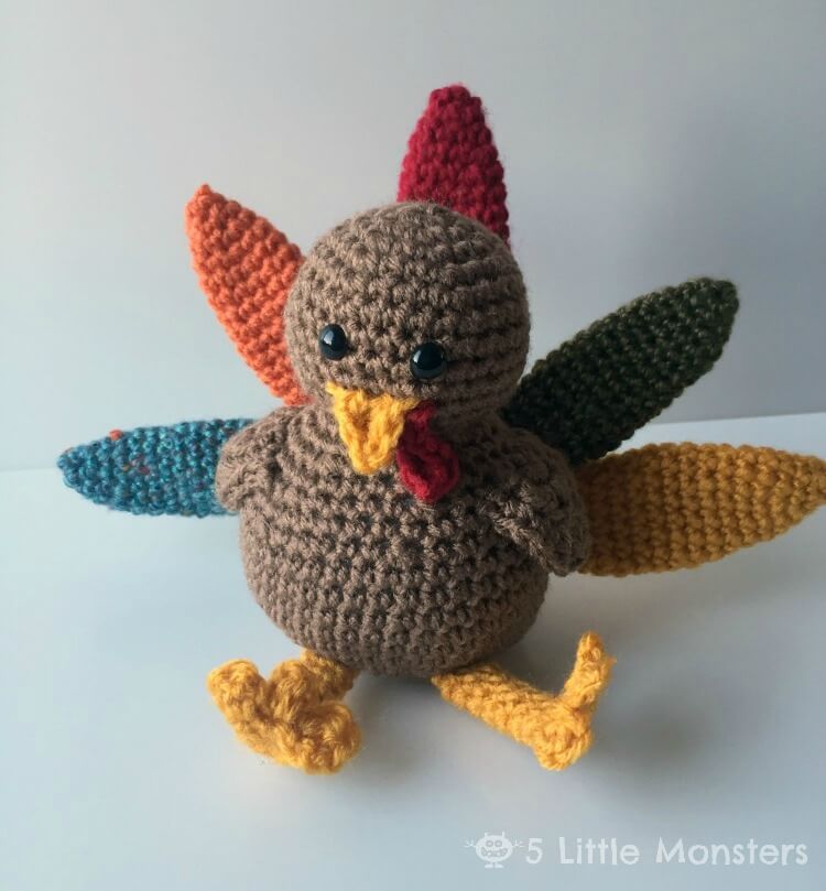 DIY Crocheted Turkey Craft As A Gift On Thanksgiving Crochet Patterns for Thanksgiving