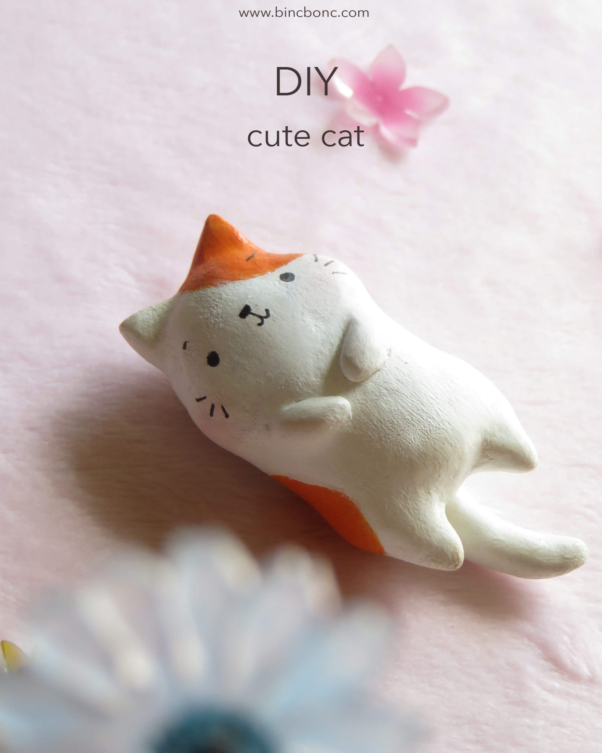 DIY Cute Cat Clay Sculpture Ideas For Kids To Make