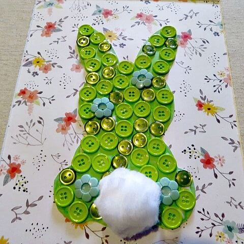 DIY Easter Bunny Craft Tutorial With Buttons