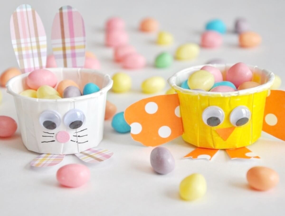 DIY Easter Egg Craft Using Paper Cups For Kindergartners