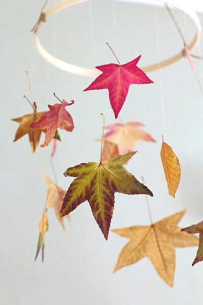 DIY Fall Leaf Craft For Room Decor Wax paper crafts with leaves 