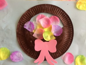 DIY Flower Basket Craft Activity With Paper Plate