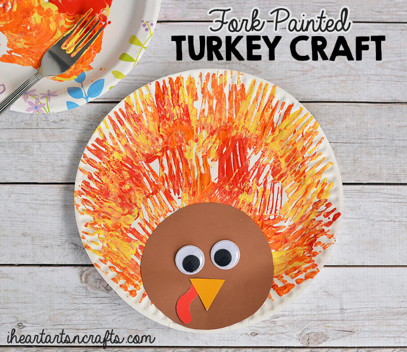 DIY Fork & Paper Plate Amazing Turkey Craft Ideas For Kids DIY Fork Craft Ideas