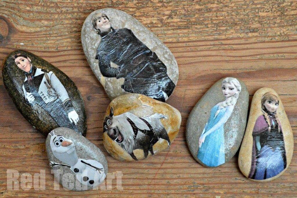  DIY  Frozen Story Stones Craft For Kids