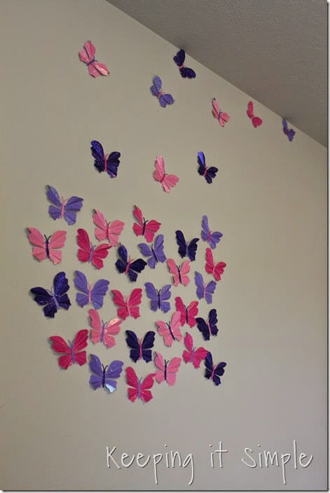 DIY Gorgeous Butterfly Craft For Bedroom Decoration