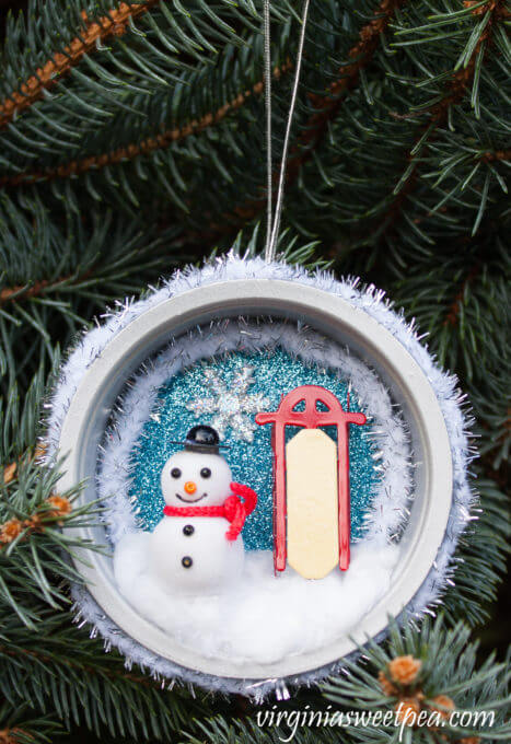 DIY Handmade Snowman Winter Wonderland Ornament Idea