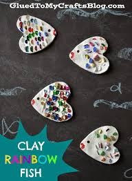 DIY Heart Shaped Clay Rainbow Fish Coasters DIY Cute air dry coasters Crafts