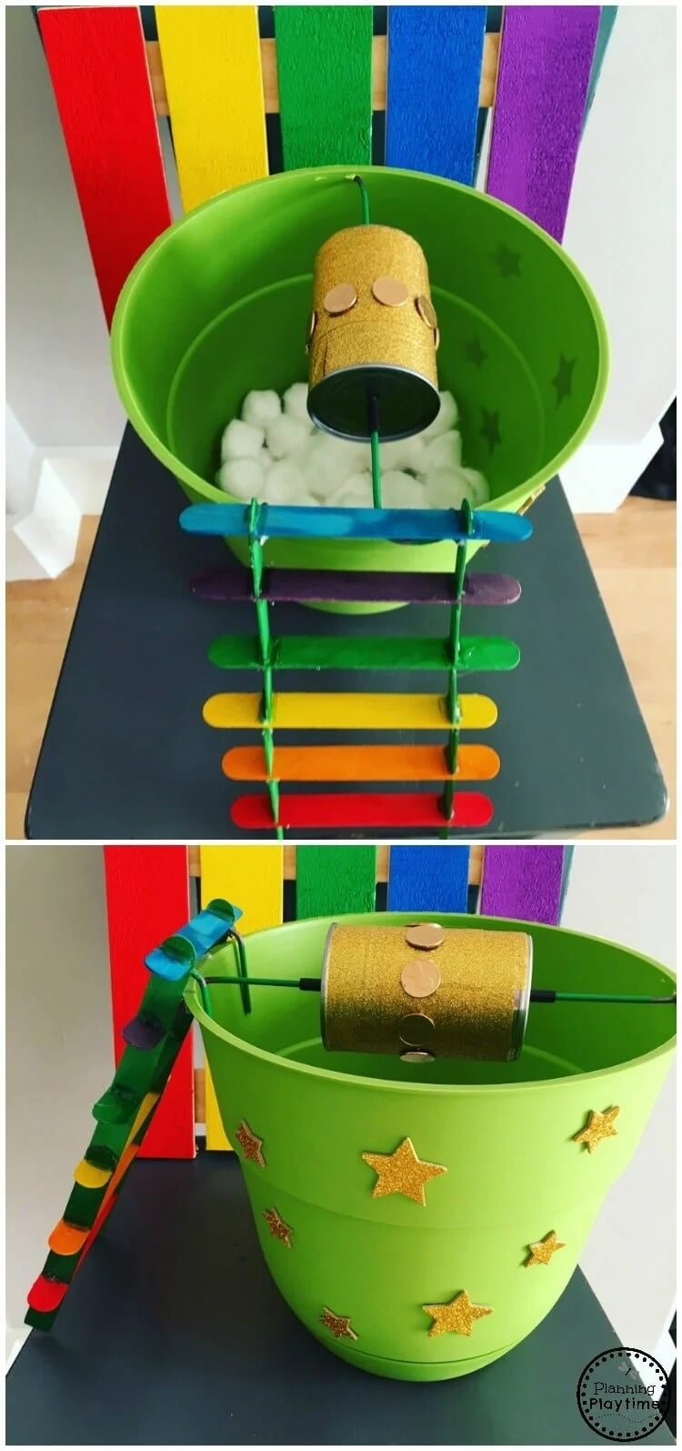 DIY Ice Sticks & Plastic Glass Leprechaun Trap For Kids Leprechaun Traps For Kids