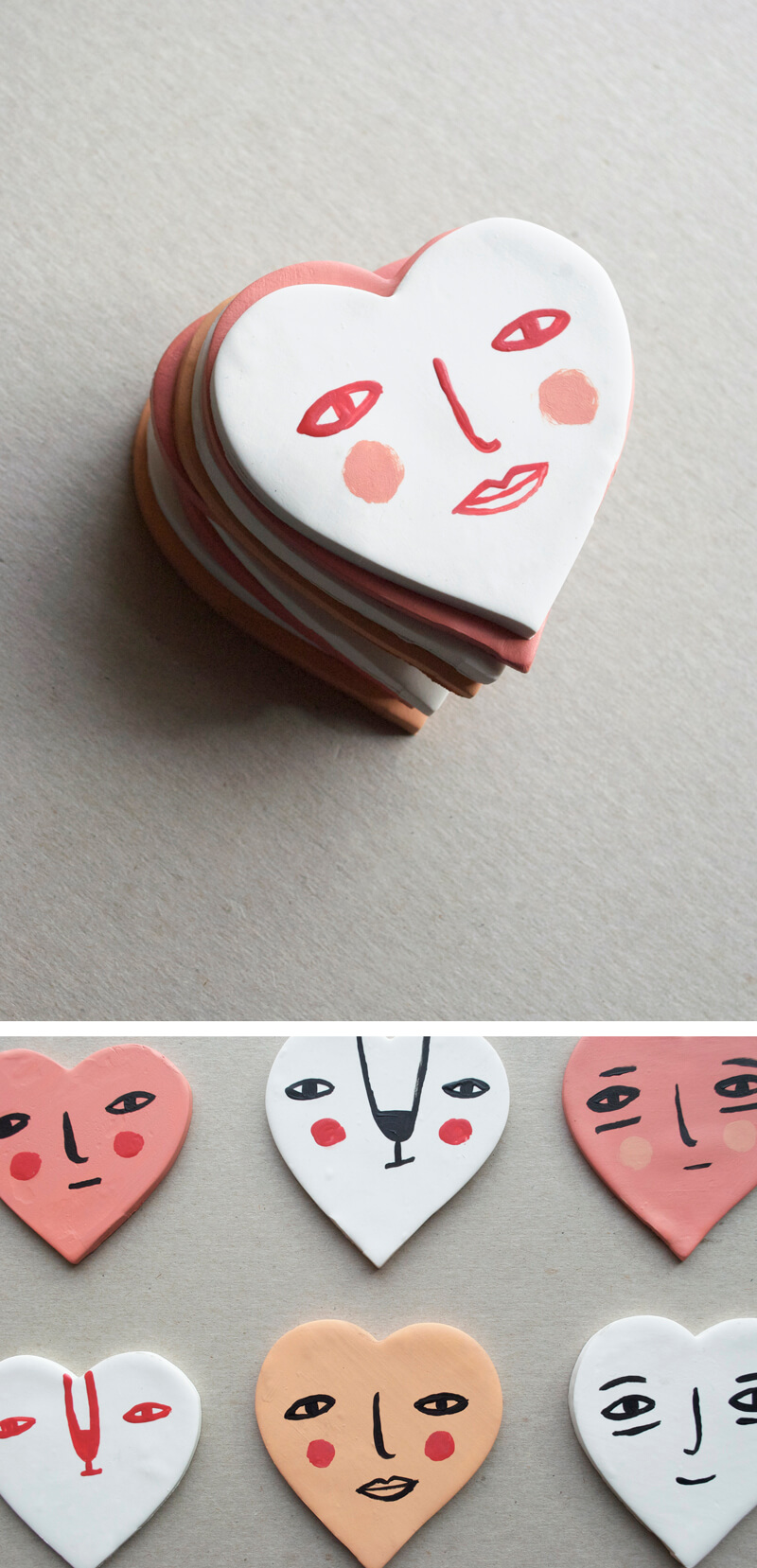 DIY Painted Valentine Heart Fridge Magnet Craft Idea Fridge Magnet DIY Ideas 