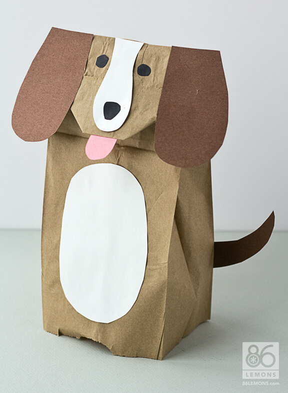 DIY Paper Bag Animal Puppet Crafting Idea For Kindergartners