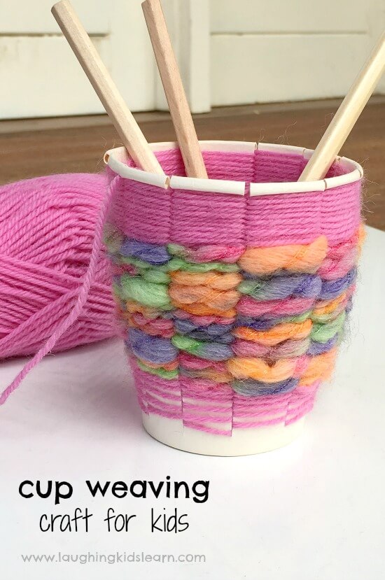 DIY Paper Cup Weaving Craft For School Kids Paper Coffee Cup Crafts