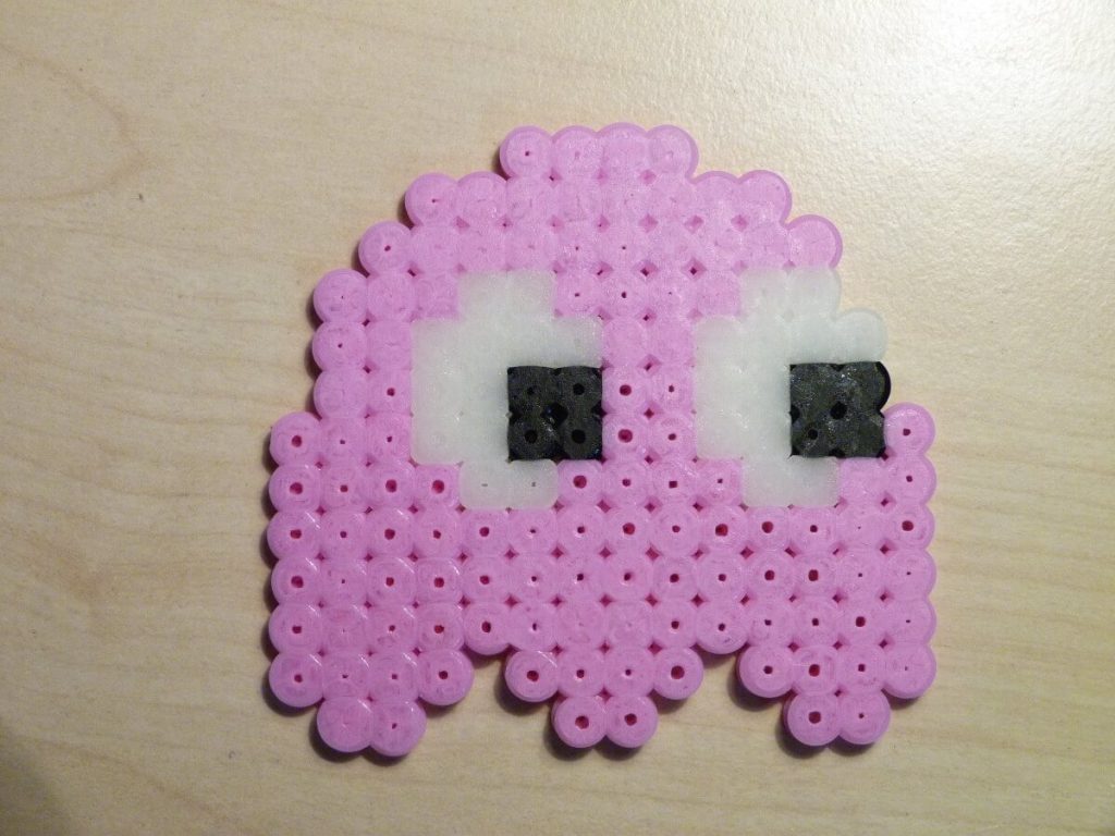 DIY Pink Ghost Perler Beads Craft Tutorial For Kids