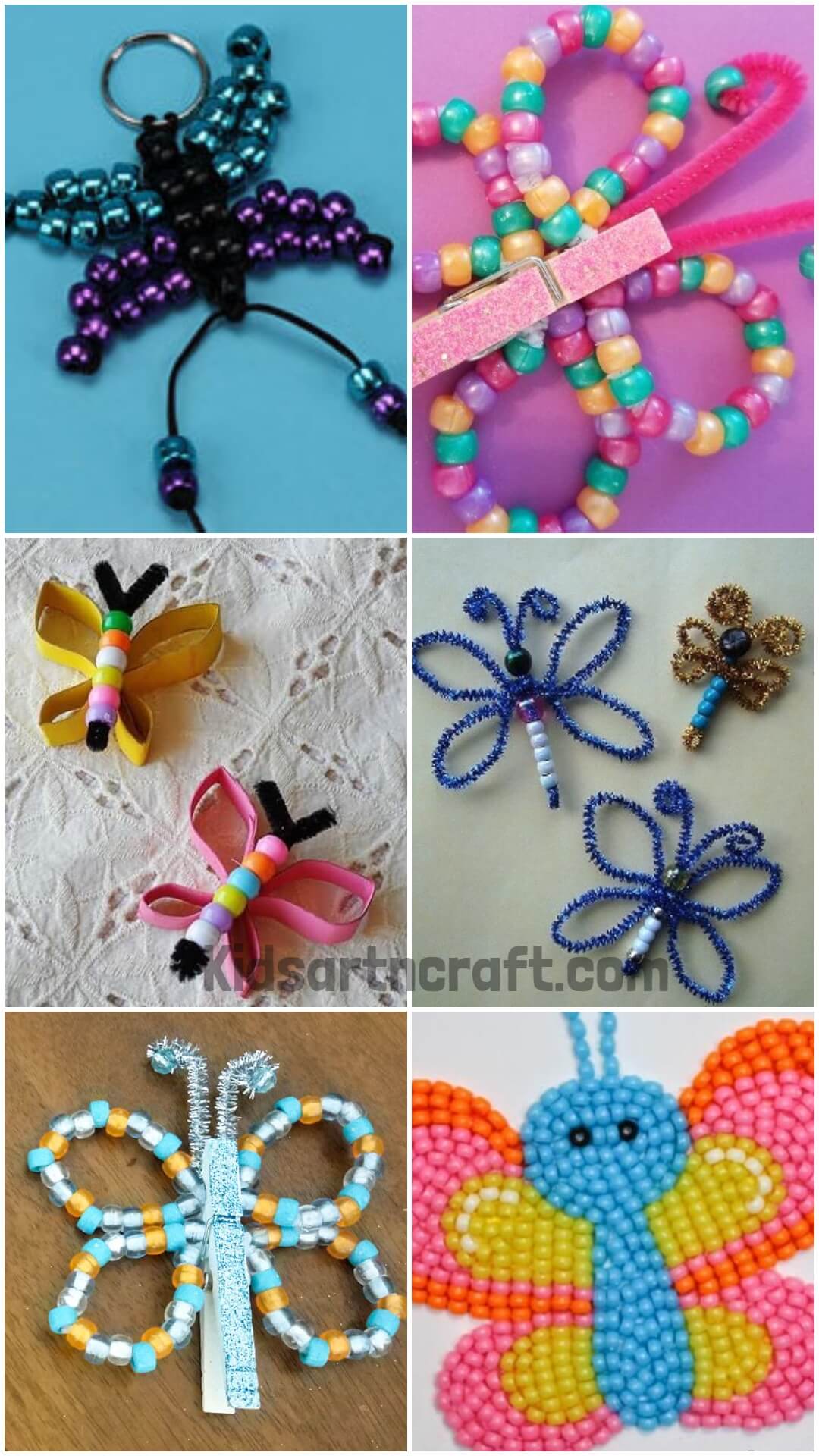 DIY Pony Bead Butterfly Crafts For Kids