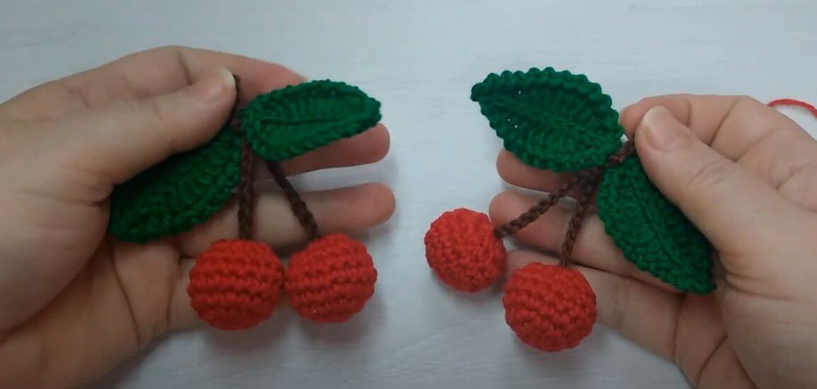 DIY Pretty Crochet Cherry Craft Crochet Fruits Patterns 