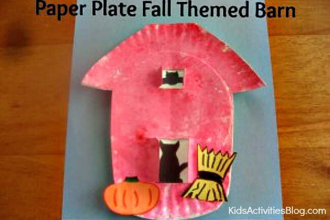 DIY Red Paper Plate Barn Craft IdeaRed Crafts For Preschoolers