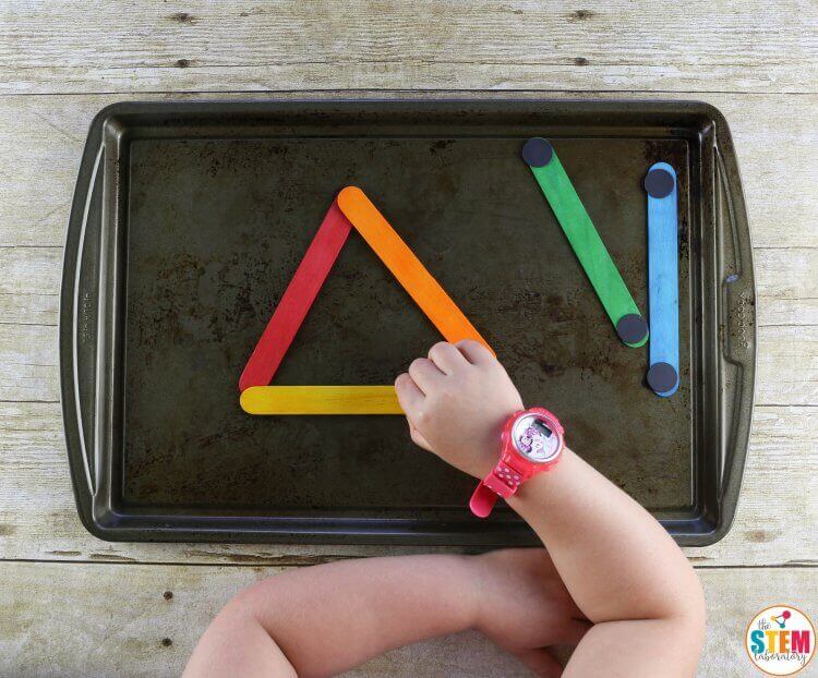 DIY Shapes Crafting Activity With Magnetic Popsicle Sticks