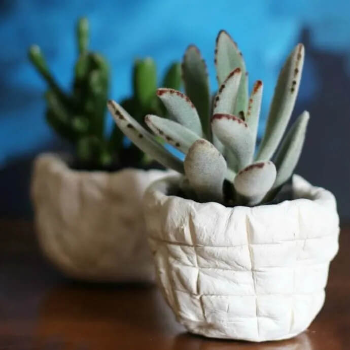 DIY Simple Airdry Clay Pot For Plants Home DecorDIY air dry plant pot ideas 