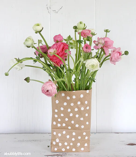 DIY Simple & Easy Paper Bag Vases Craft Idea