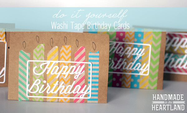DIY Simple Birthday Cards Using Washi Tape Handmade Washi Tape Craft For Birthday 