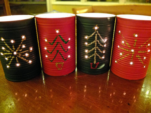 DIY Simple Christmas Lantern Craft Idea Using Food Cans