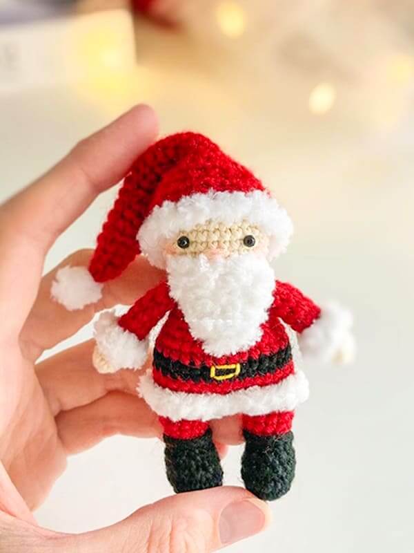 DIY Super Cute Amigurumi Santa Craft Using Crochet Crochet Patterns for Christmas 