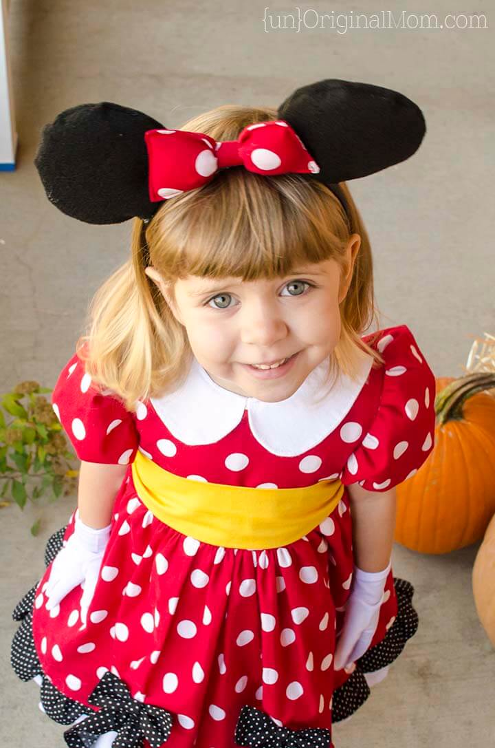 DIY Super Cute Minnie Mouse Costume Idea For Little Girls Minnie Mouse Costume DIY Ideas for Kids