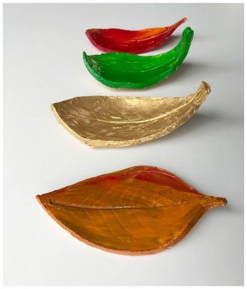DIY Unique Clay Leaf Bowls For Kids Fun Activities