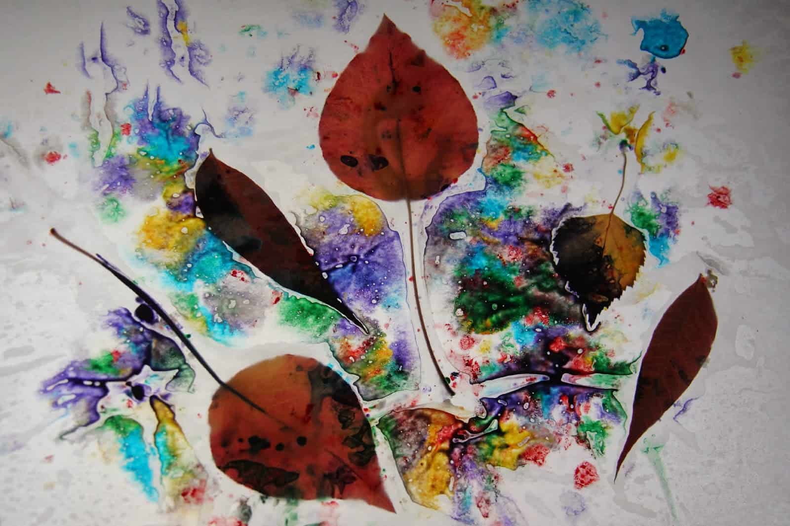 DIY Wax Paper Leaf Decoration  Wax paper crafts with leaves 
