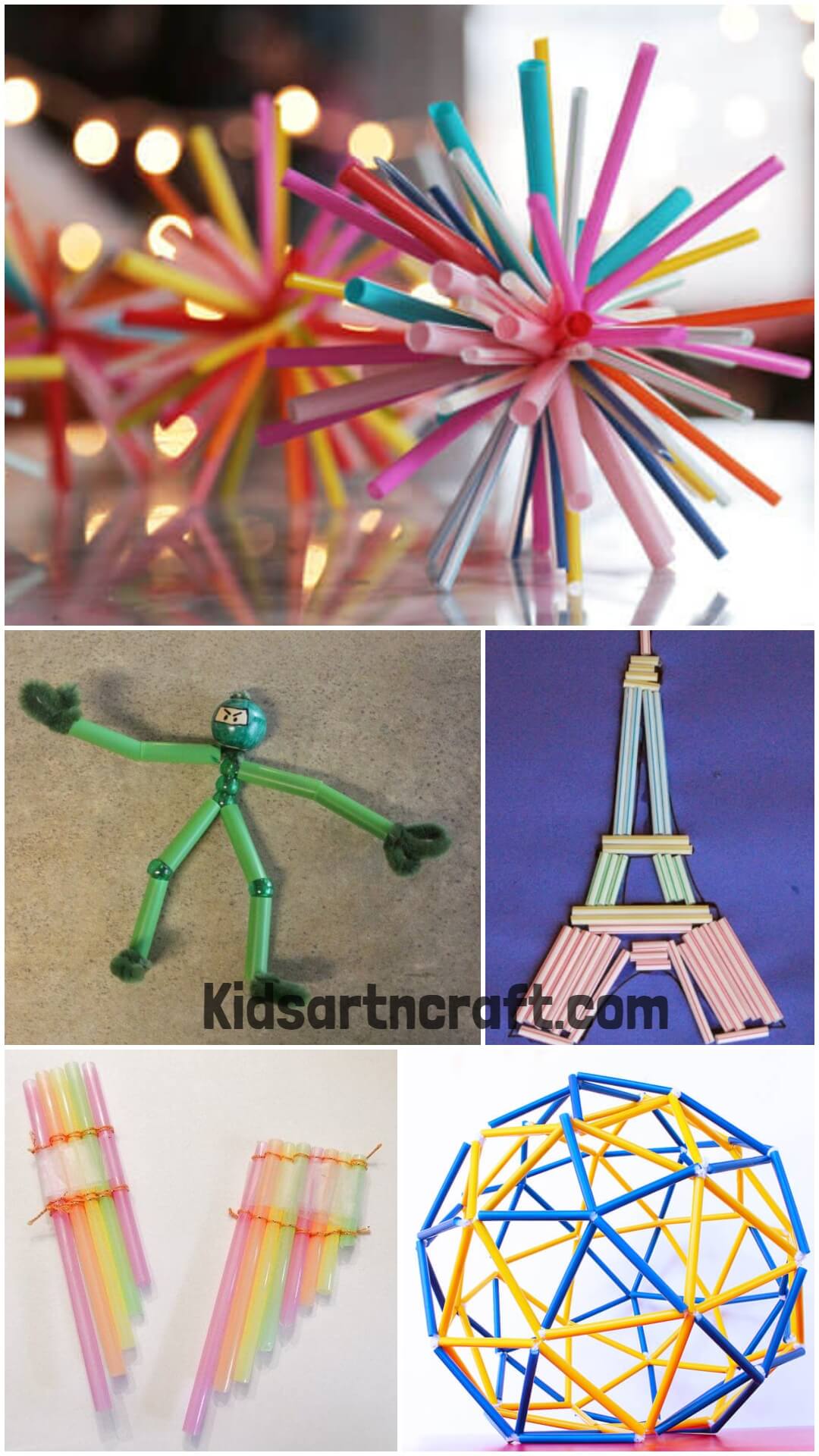 Drinking straw crafts Kids Art Craft