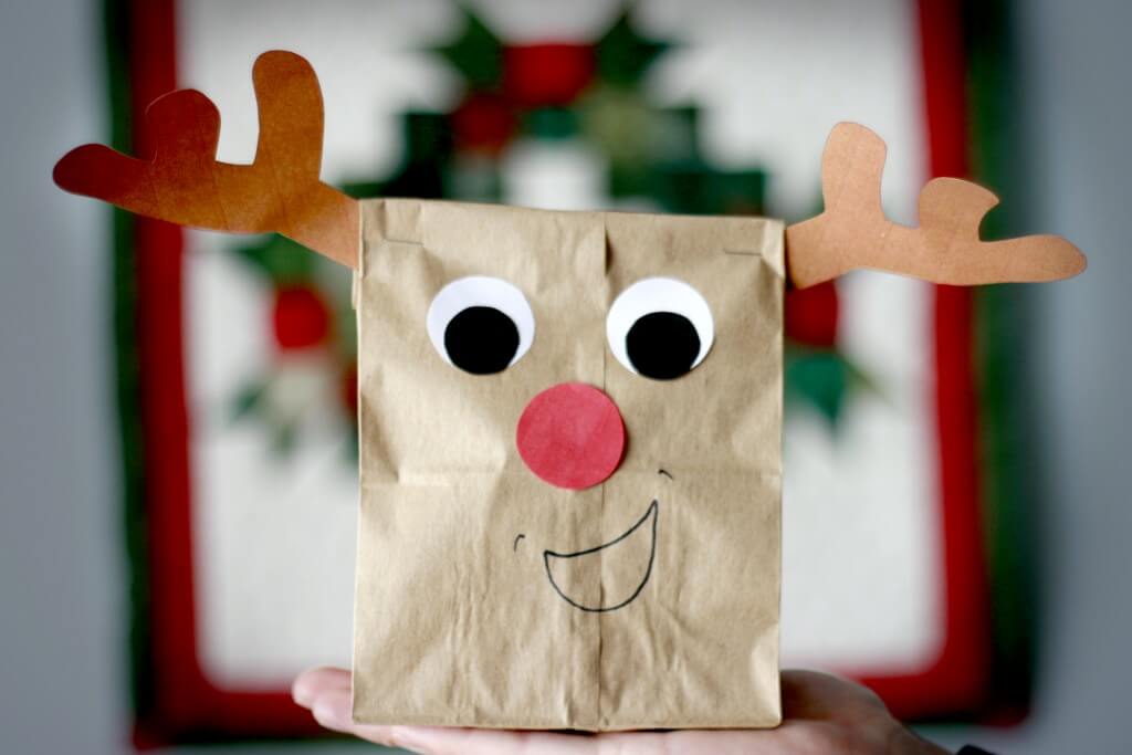 Easiest Reindeer Paper Bag Styling Idea For Kids