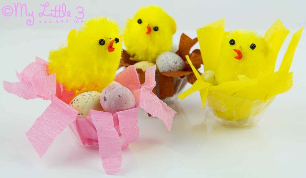 Easter Chick Plastic Cup Basket Crafts for Preschoolers Easter Chick Basket Crafts for Kids