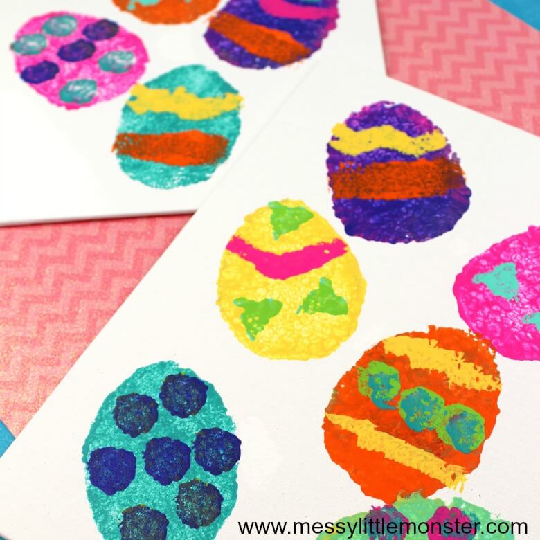 Easter Egg Sponge Painting Craft For Toddlers Easter Sponge Paintings for Kids