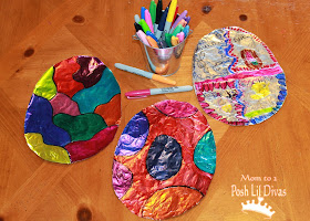 Easter Egg Tin Foil Art Activity For Toddlers