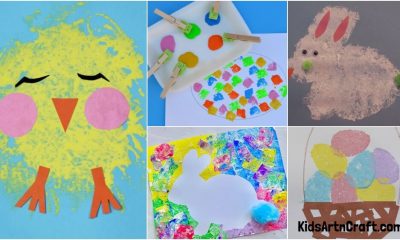 Easter Sponge Paintings for Kids