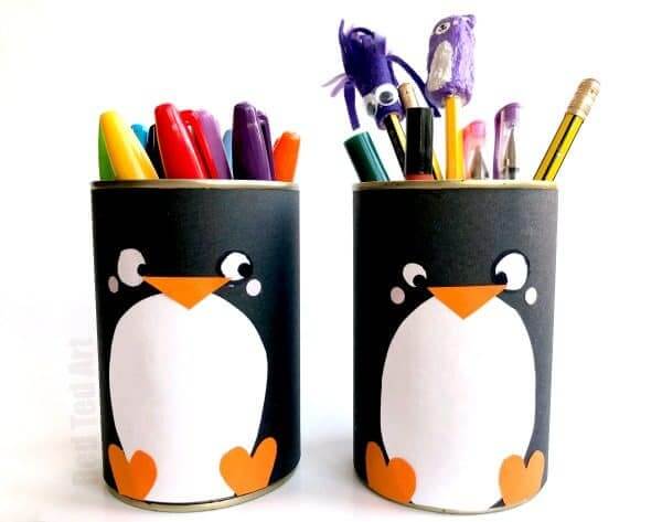 Easy & Adorable Penguin Pencil Holder Craft Ise For Kids