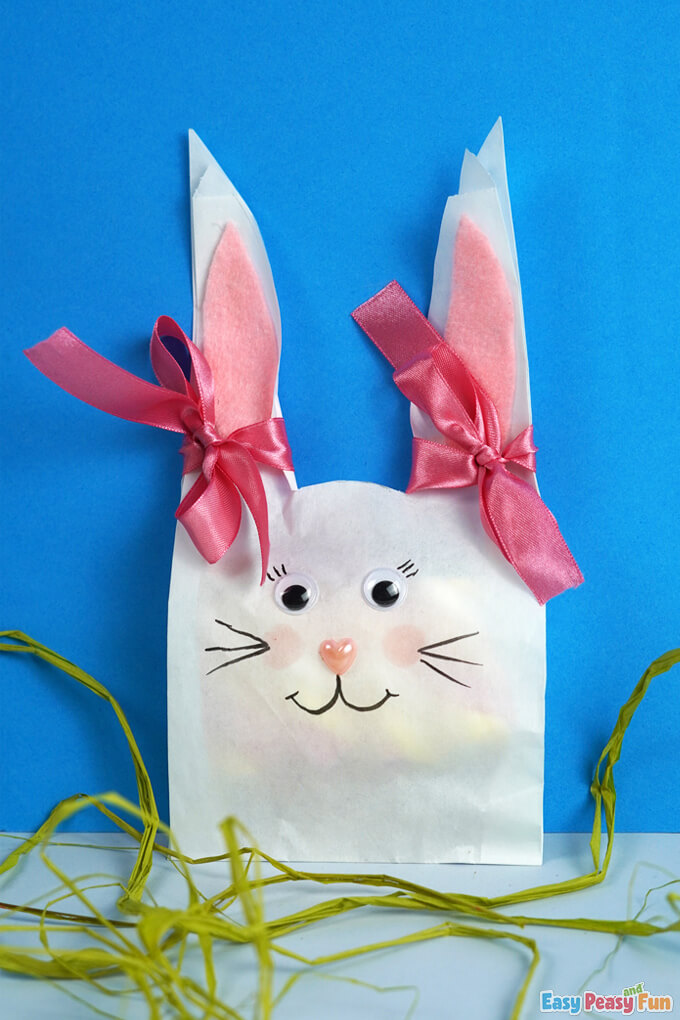 Easy & Cute Paper Bag Bunny Craft Idea For Kids On Easter Eve Paper Bag Crafts &amp; Activities for Easter
