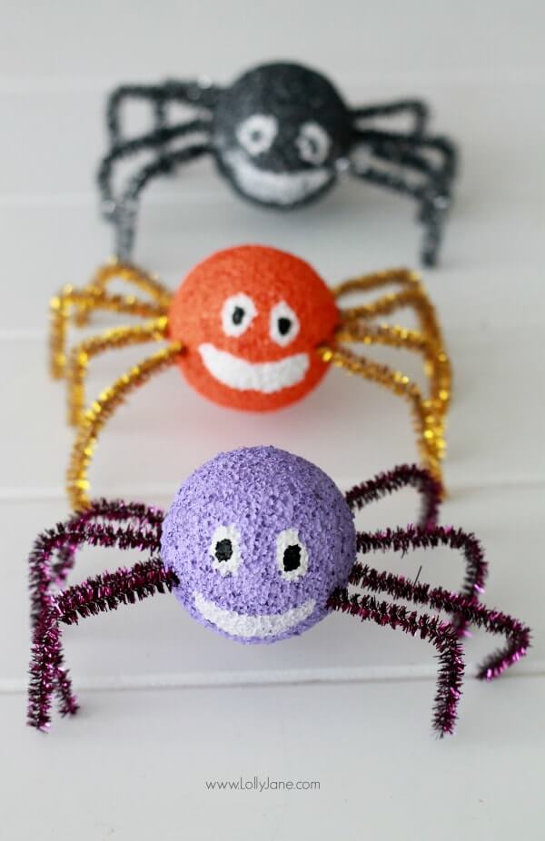 Easy & Cute Spider Craft Idea Using Styrofoam Balls & Pipe CleanersStyrofoam Balls Craft For Preschoolers