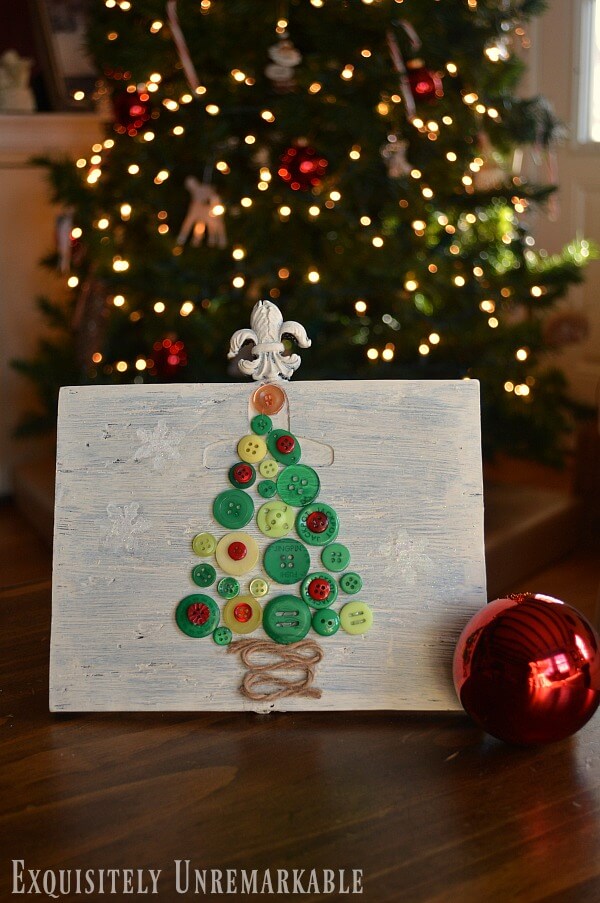 Easy & DIY Button Tree Craft Idea For Home Decor Christmas Button Craft Ideas