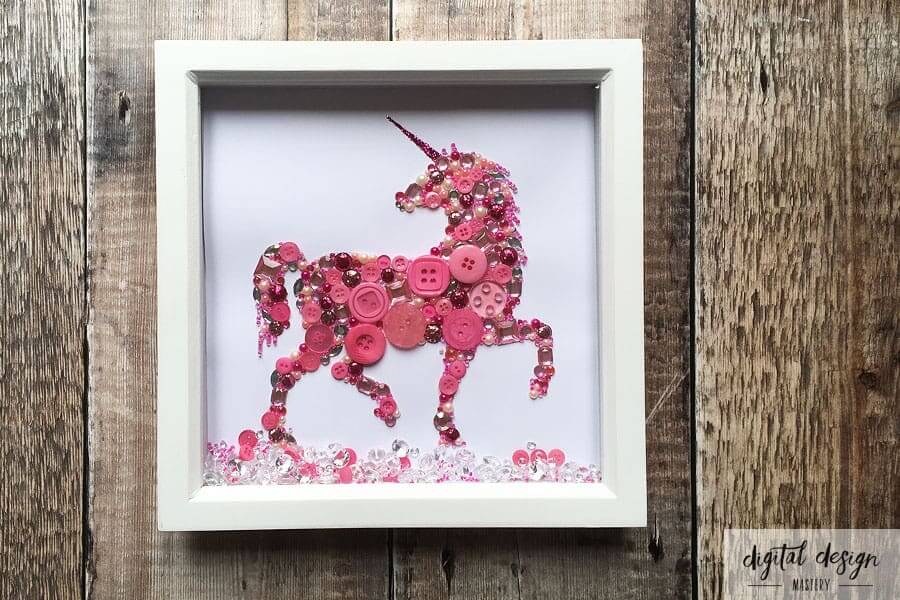 Easy & DIY Unicorn Button Craft Idea For Wall Art Button Decoration Ideas For Home
