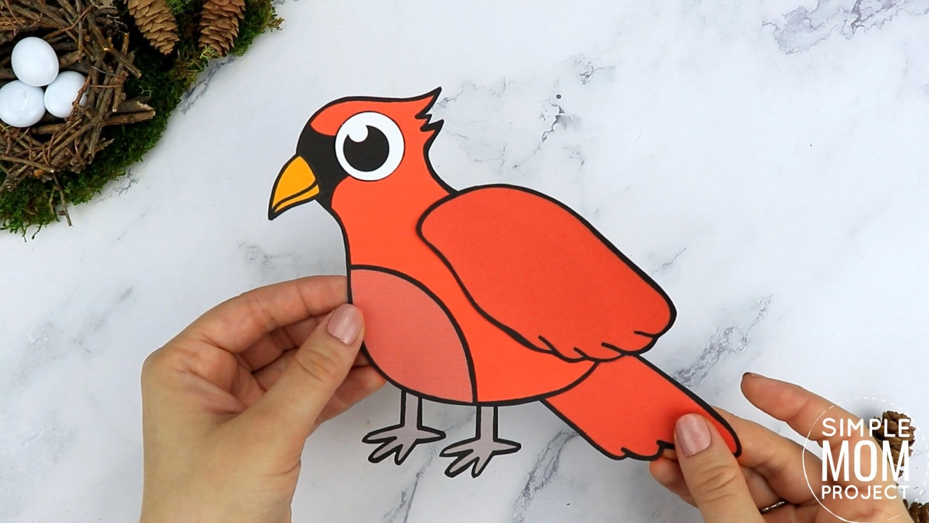 Easy & Fun Cardinal Bird Paper Craft Idea