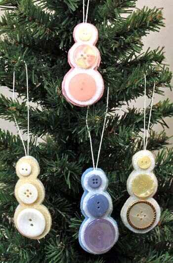 Easy & Quick Button Snowman Craft For Christmas Decor