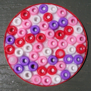 Easy & Quick Pony Bead Coaster Craft Using Recycled Plastic Lid