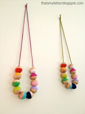 Easy & Simple Beaded Necklace Craft For Kids