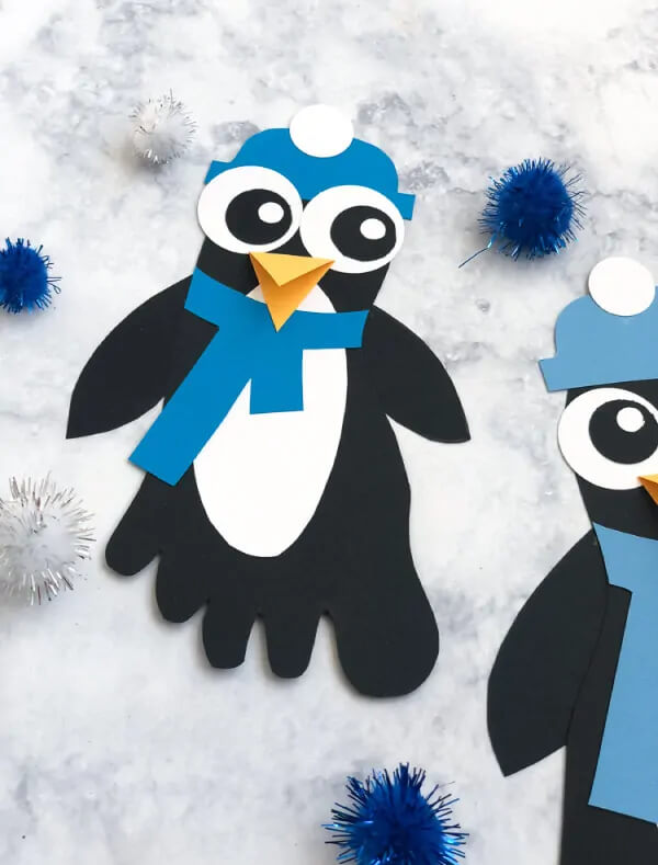 Easy & Simple Footprint Penguin Craft Idea For Preschoolers