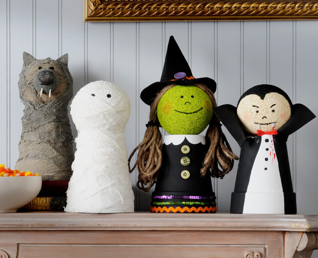 Easy & Simple Halloween Scary Dolls Craft Idea Using Styrofoam