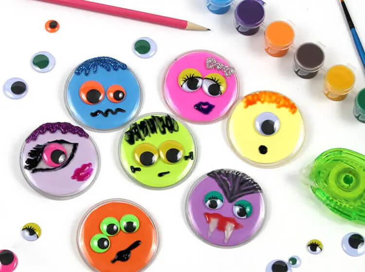 Easy & Simple Monster Buttons Craft Idea For Kids