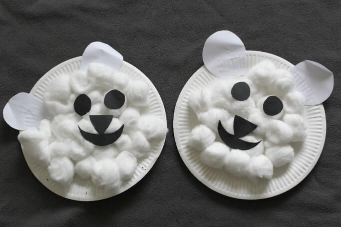 Easy & Simple Paper Plate Polar Bear Craft Idea For Kids Winter Crafts With Paper Plates